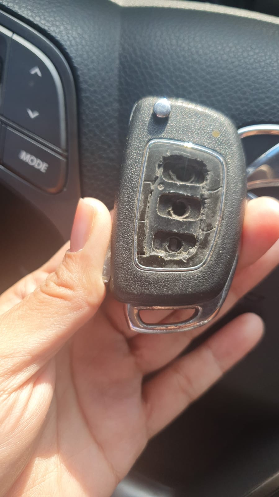 Carcasa de llaves antes